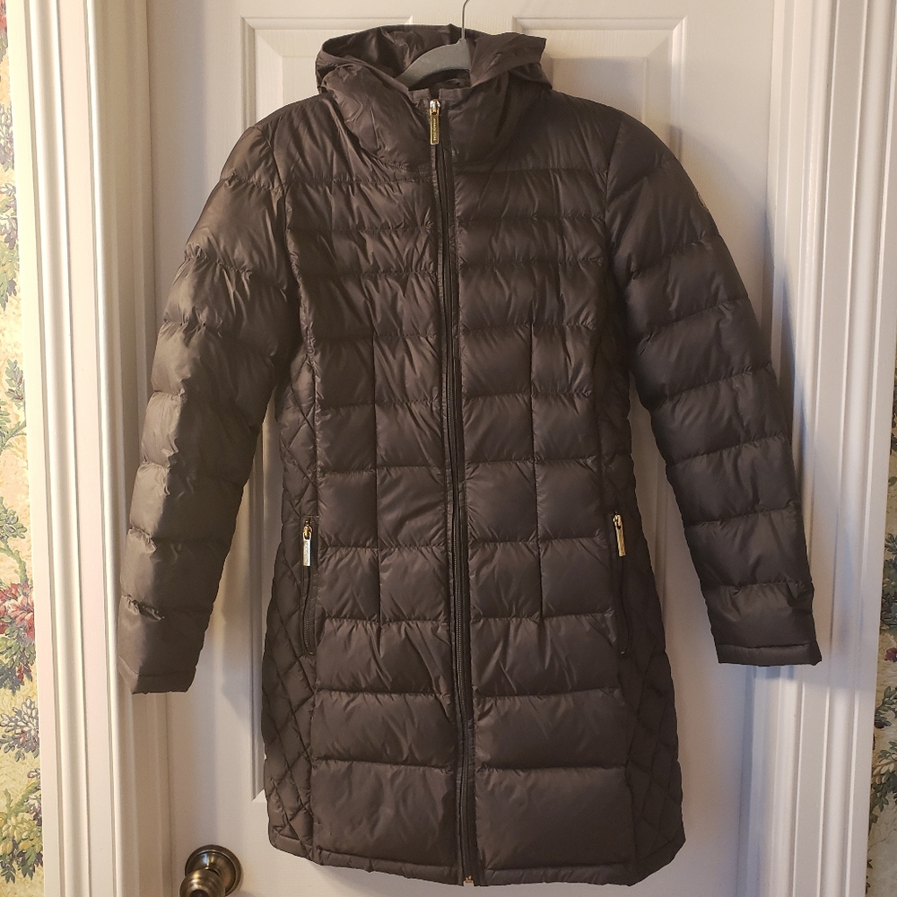 Michael Kors Quilted Puffer Jacket - Dark Gray